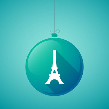 Uzun gölge Noel top Eyfel Kulesi