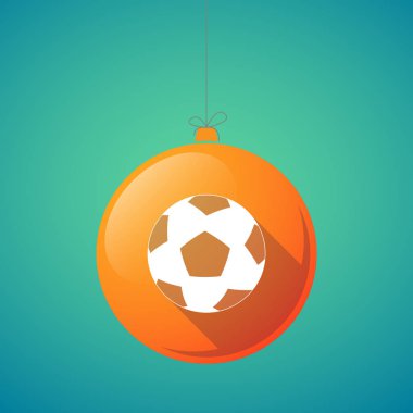 Uzun gölge Noel top futbol topu ile