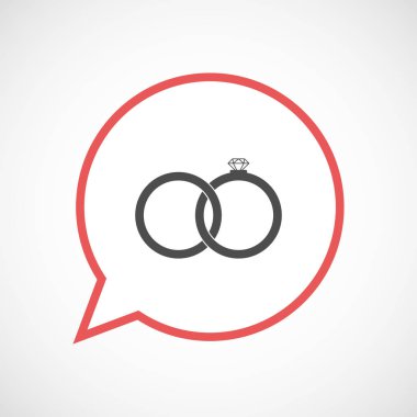 İzole balon ile bağlanmış iki alyans