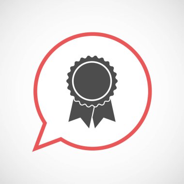 Bir şerit Ödülü ile izole balon