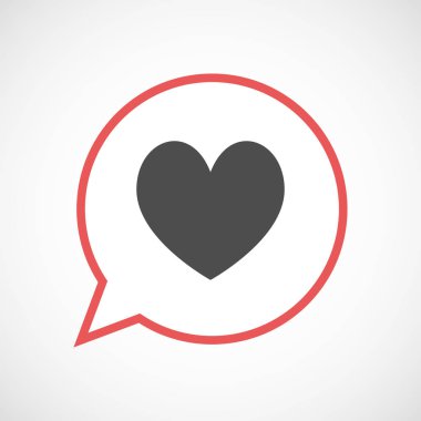 Kalp poker oyun kağıdı işareti ile izole balon