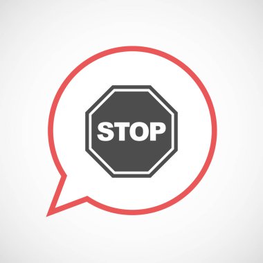 Stop sinyali ile izole balon