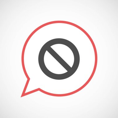 Yasak bir işareti ile izole balon