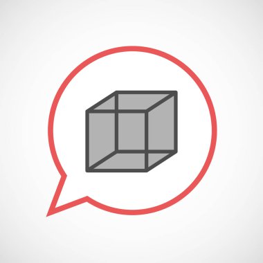 Bir küp işareti ile izole balon