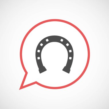 Bir nal işareti ile izole balon