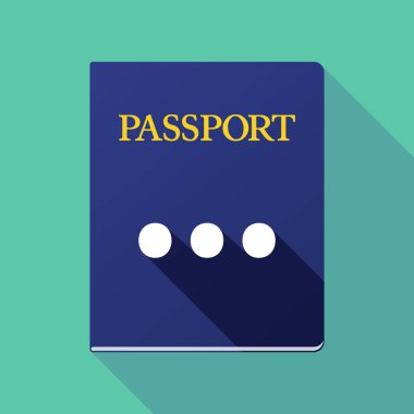 Uzun gölge pasaport üç nokta ortografik işareti
