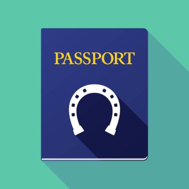 Uzun gölge pasaport bir at nalı işareti ile