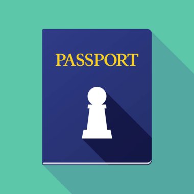 Bir piyon satranç rakam pasaport gölge ve uzun