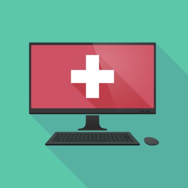 Uzun gölge pc İsviçre bayrağı