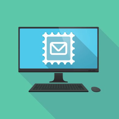 Uzun gölge pc posta damgası işareti
