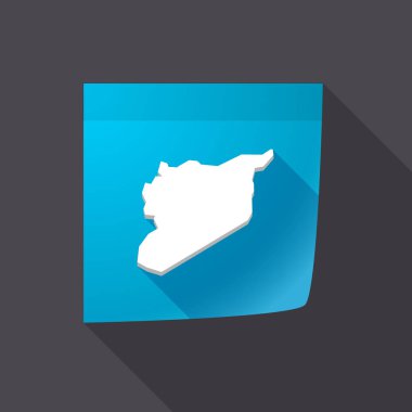 Uzun gölge Not ile Suriye Haritası