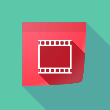 Uzun gölge Not bir fotoğrafik 35mm film şeridi ile