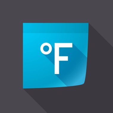 Uzun gölge Not farenheith derece işareti