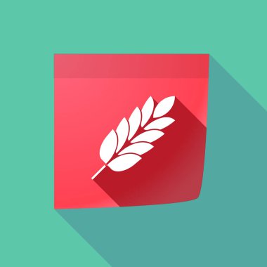 Uzun gölge Not bir buğday bitki simgesiyle