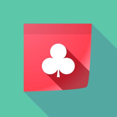 Uzun gölge Not Club poker oyun kağıdı işareti ile