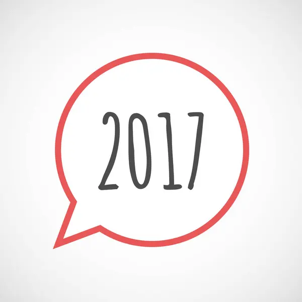 Balon na białym tle numer ikoną 2017 roku — Wektor stockowy