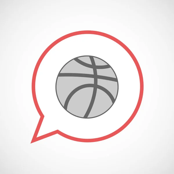 Globo aislado con una pelota de baloncesto — Vector de stock