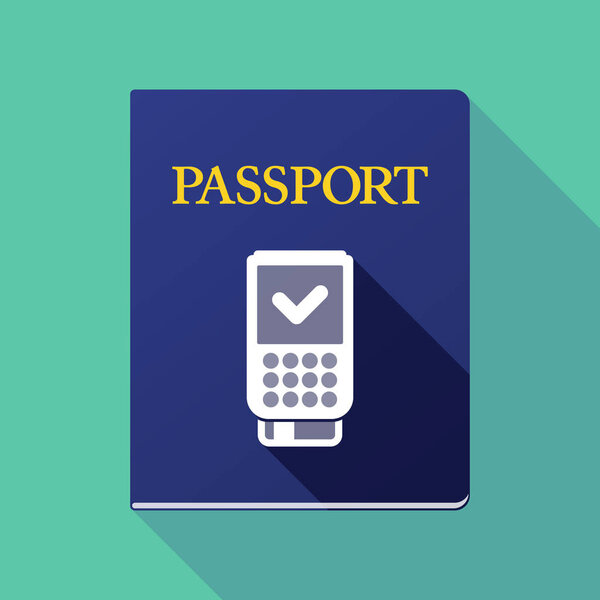 Длинный теневой паспорт с иконкой
