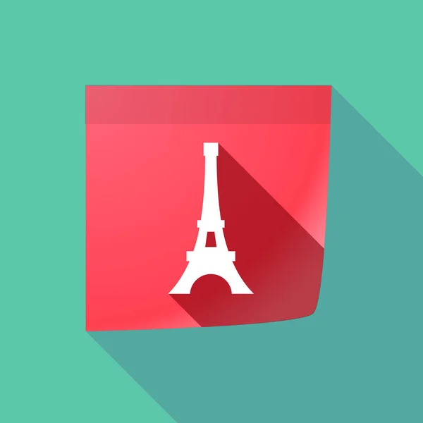 Lunga nota d'ombra con la torre Eiffel — Vettoriale Stock