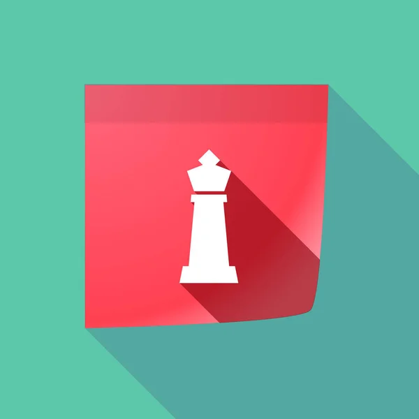 Longue note d'ombre avec une figure de roi des échecs — Image vectorielle