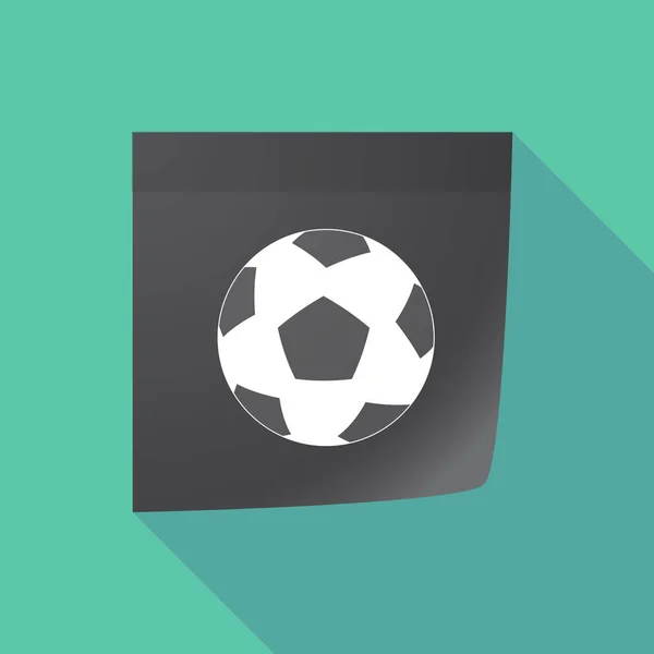 Note d'ombre longue avec un ballon de football — Image vectorielle