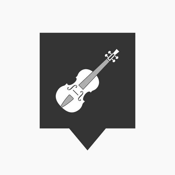 Pointe à outils isolée avec violon — Image vectorielle