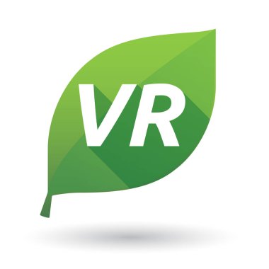 Sanal gerçeklik kısaltma Vr simgesiyle izole yaprak