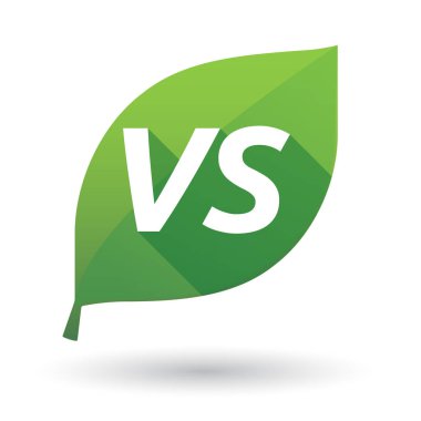 Metin Vs ile izole yaprak simgesi