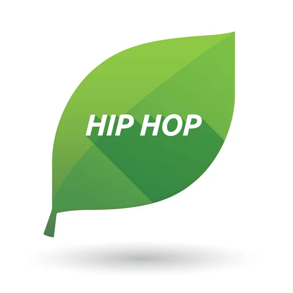 Geïsoleerde blad icoon met de tekst Hip Hop — Stockvector