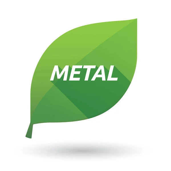Ikona izolované list s textem Metal — Stockový vektor