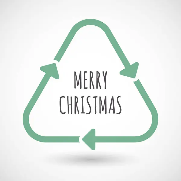 Isoliertes Recyclingschild mit dem Text Frohe Weihnachten — Stockvektor