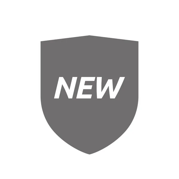 Escudo aislado con el texto NEW — Vector de stock
