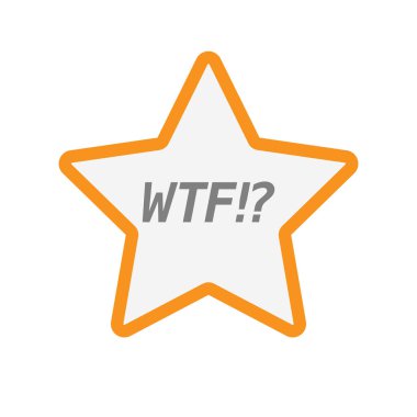 Yıldız simgesi ile metin Wtf izole!?