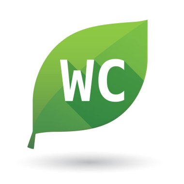 Metin Wc ile izole yaprak simgesi