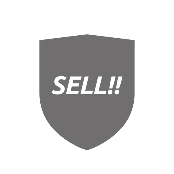 Изолированный щит с текстом SELL !! — стоковый вектор