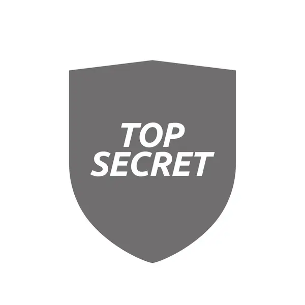 Escudo aislado con el texto TOP SECRET — Vector de stock