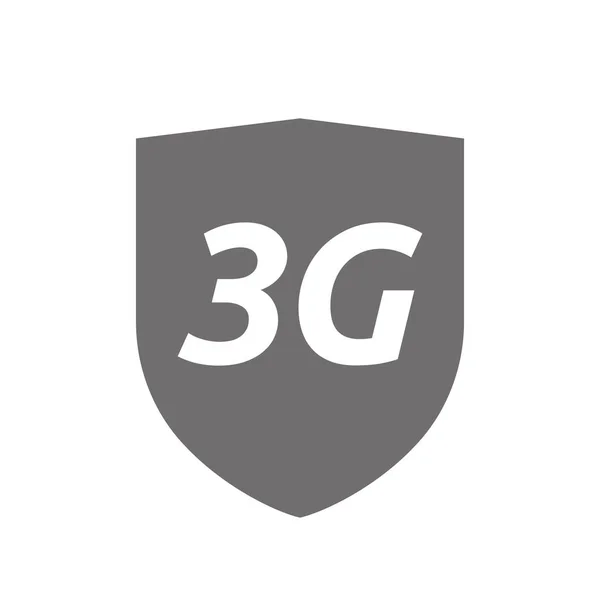 Escudo isolado com o texto 3G —  Vetores de Stock