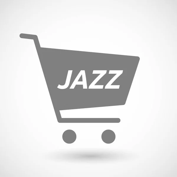 Isolierter Warenkorb mit dem Text Jazz — Stockvektor
