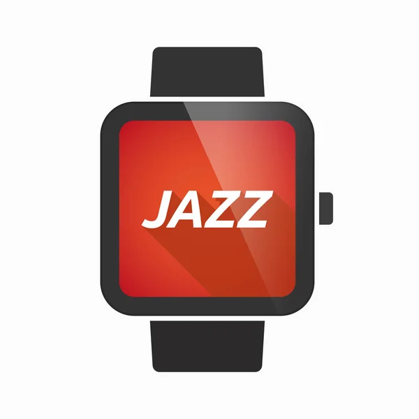 Isolated smart watch with    the text JAZZ — Stock Vector