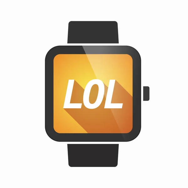 Geïsoleerde slimme horloge met de tekst Lol — Stockvector