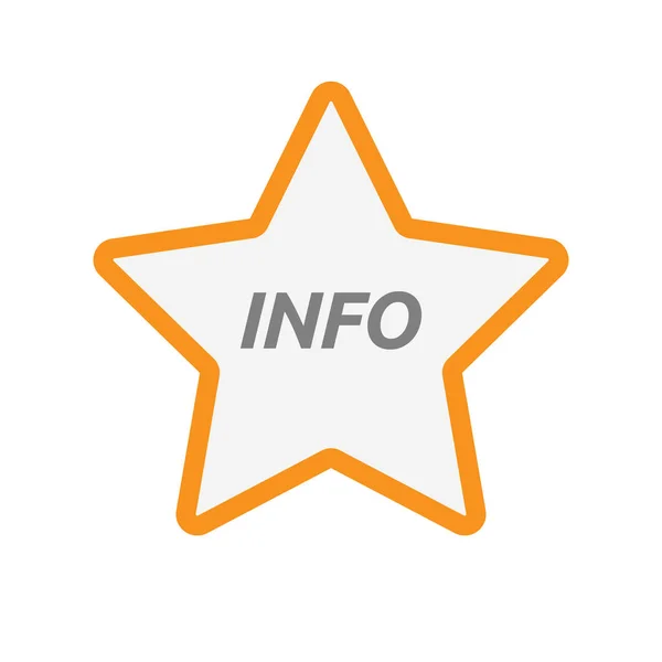 Isolée icône étoile avec le texte INFO — Image vectorielle
