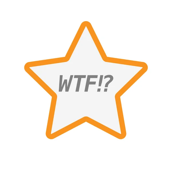 Изолированная звезда значок с текстом WTF !? — стоковый вектор