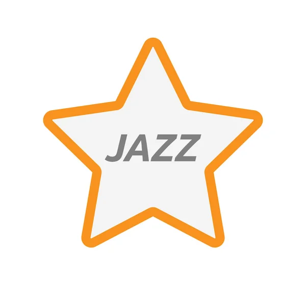 Απομονωμένο αστέρι με το κείμενο τζαζ — Διανυσματικό Αρχείο