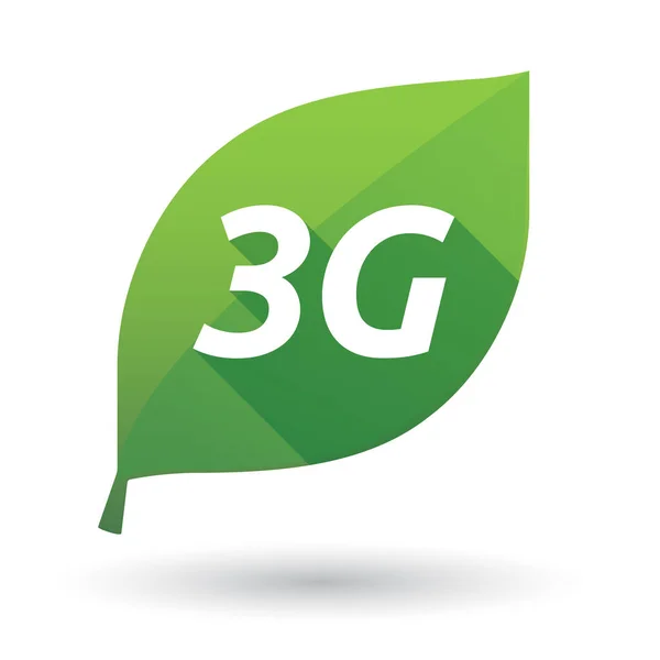 Изолированный значок листа с текстом 3G — стоковый вектор