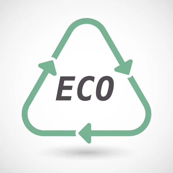 Señal de reciclaje aislado con el texto ECO — Archivo Imágenes Vectoriales