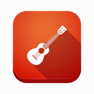 Bir ukulele ile izole app simgesi