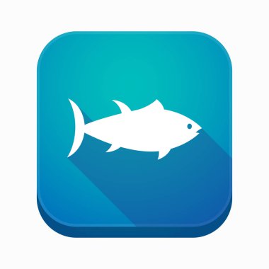 Bir ton balığı ile izole app simgesi