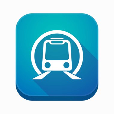Bir metro treninin ile izole app simgesi 