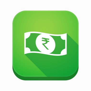 Rupisi banka Not simgesi ile izole app düğmesi