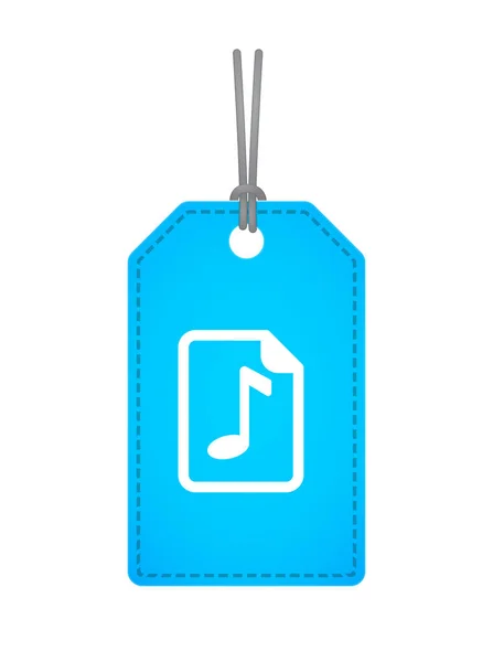 Isolated label with  a music score icon — Stock Vector
